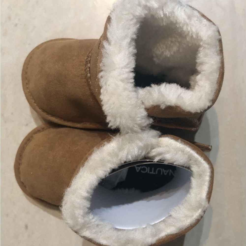 Nautica Tan baby booties